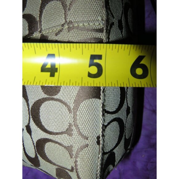 Coach Limited Edition Canvas Leather Floral Applique Demi Baguette Bag - Picture 12 of 13